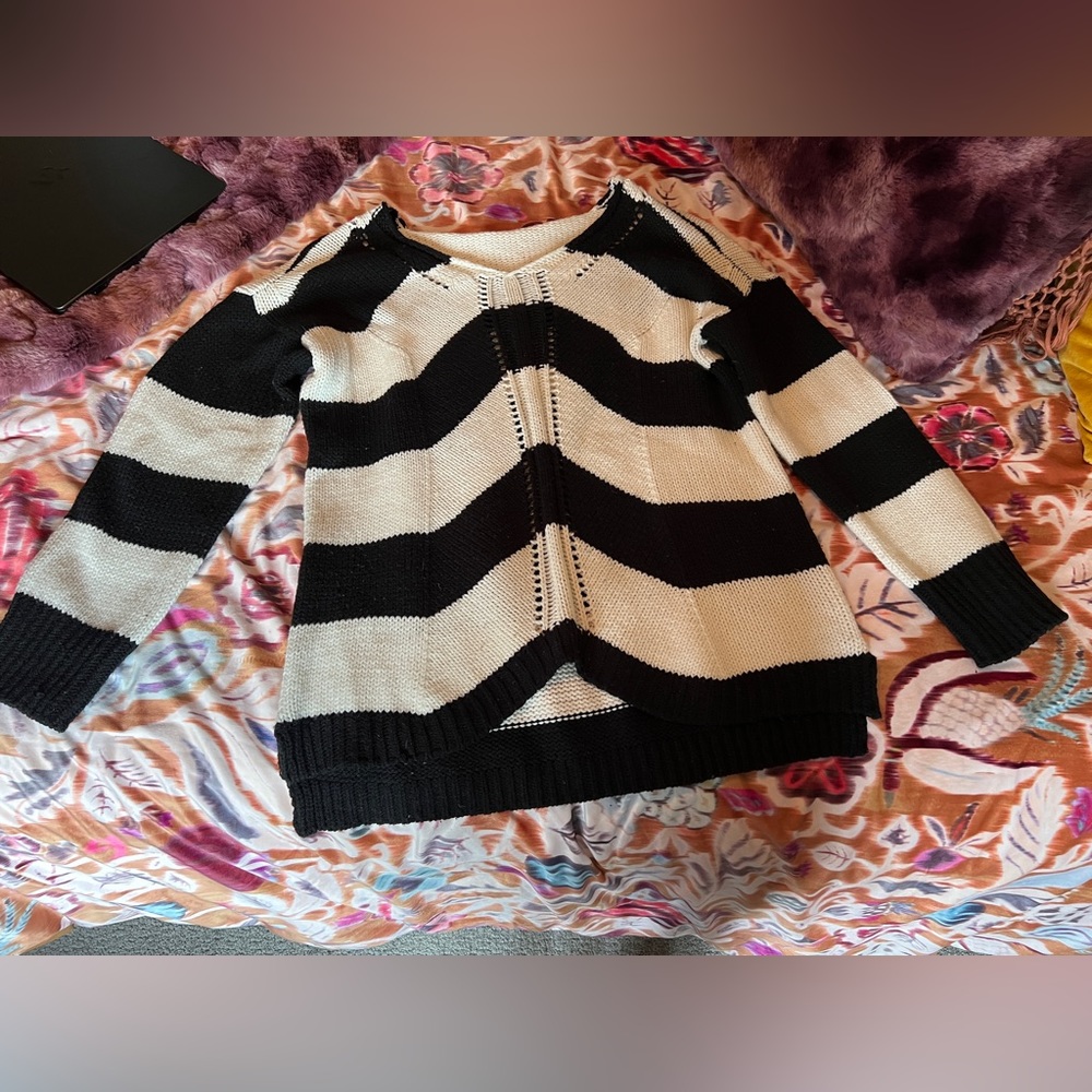 Altar’d State black and white/ivory stripe sweater